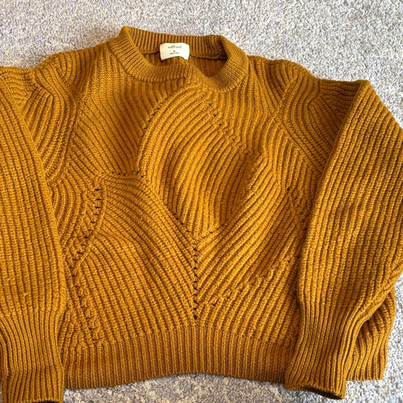 Wilfred Sweaters - Wilfred Textured Crewneck Sweater in Mustard